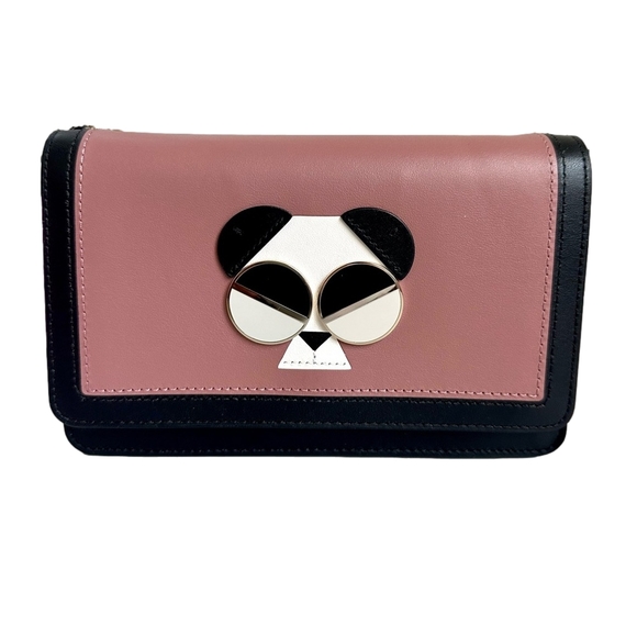 kate spade Handbags - Kate Spade Gentle Panda Chain Crossbody Wallet Clutch NWT